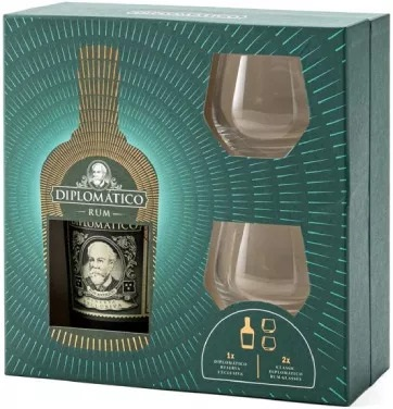 Ron diplomatica Reserva Exclusiva
+ 2 Gläser - Geschenkpackung